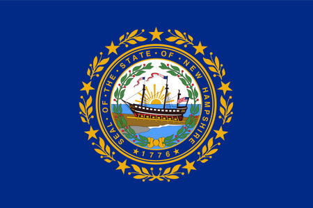 New Hampshire state flag. vector illustration.のイラスト素材