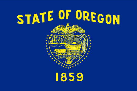 Oregon state flag. vector illustration.のイラスト素材