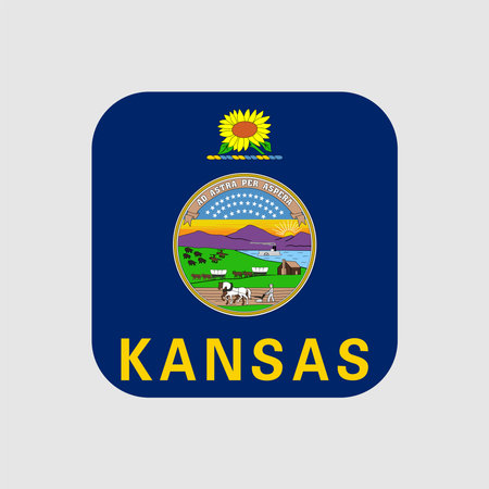 Kansas state flag. vector illustration.のイラスト素材