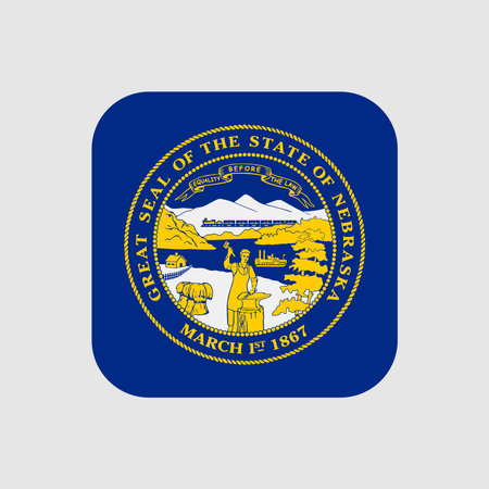 Nebraska state flag. vector illustration.のイラスト素材