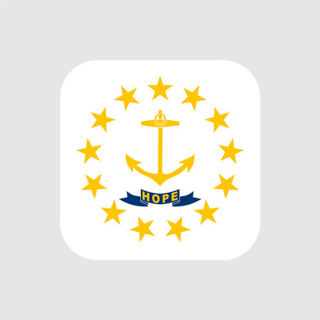 Rhode Island state flag. vector illustration.のイラスト素材