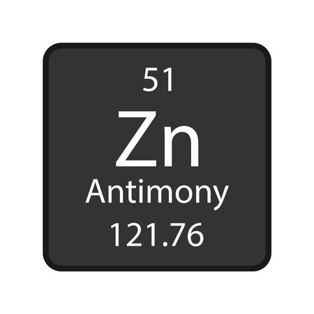 Antimony symbol. Chemical element of the periodic table. vector illustration.のイラスト素材