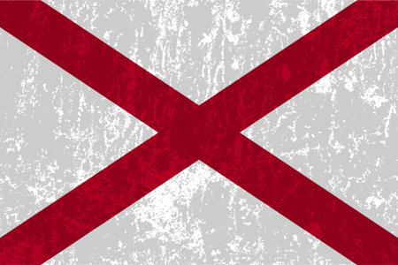 Alabama state grunge flag. vector illustration.のイラスト素材