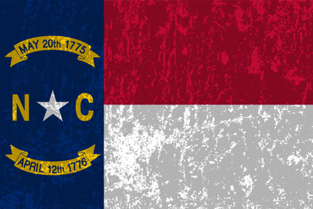 North Carolina state grunge flag. vector illustration.のイラスト素材