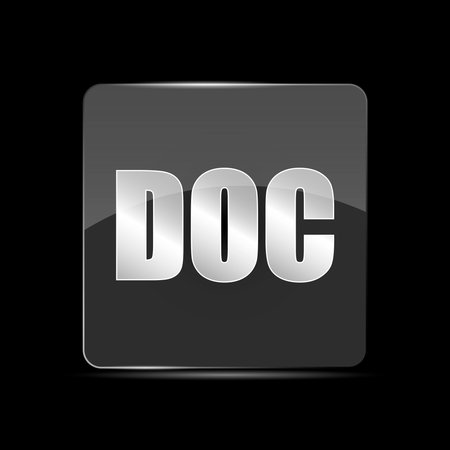 DOC File Vector Icon, Flat Design Styleのイラスト素材