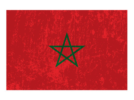 Morocco flag, official colors and proportions. vector illustration.のイラスト素材