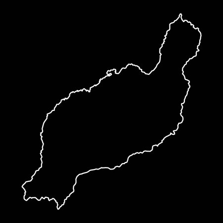 Lanzarote island map, Spain region. vector illustration.のイラスト素材
