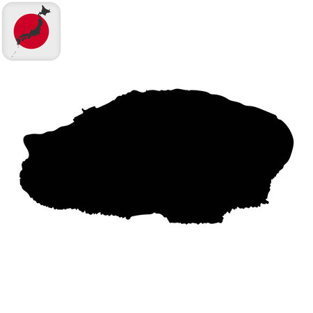 Hateruma map. vector illustrationのイラスト素材