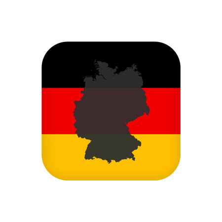 Germany map with flag, official colors. vector illustration.のイラスト素材