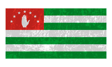 Republic of Abkhazia flag, official colors and proportion. vector illustration.のイラスト素材
