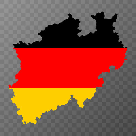 North Rhine Westphalia map. vector illustration.のイラスト素材