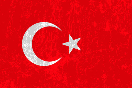 Turkey flag, official colors and proportions. vector illustration.のイラスト素材