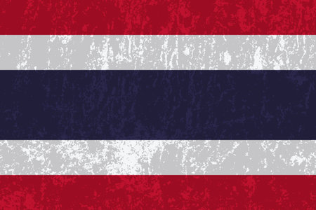 Thailand flag, official colors and proportions. vector illustration.のイラスト素材