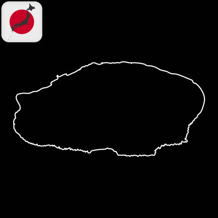 Hateruma map. vector illustrationのイラスト素材