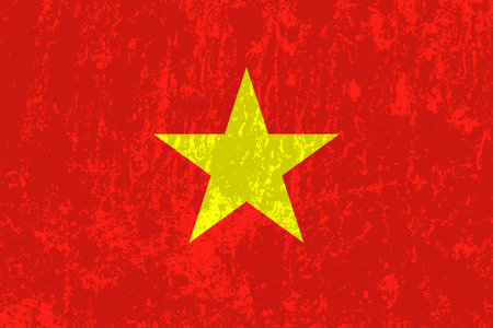 Vietnam flag, official colors and proportions. vector illustration.のイラスト素材