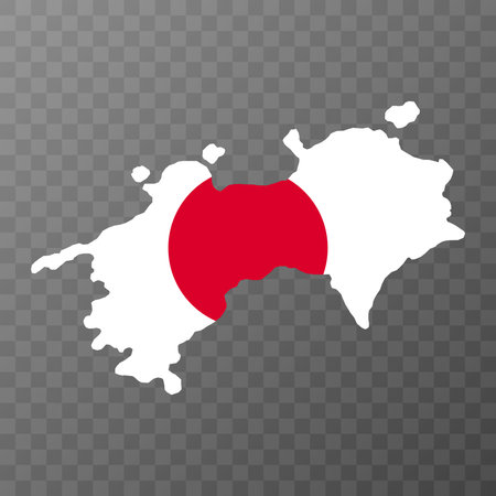 Shikoku map, Japan region. vector illustrationのイラスト素材
