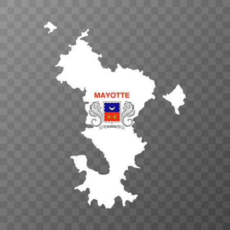 Mayotte Islands Map. Region of France. vector illustration.のイラスト素材