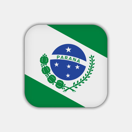 Parana Flag, state of Brazil. vector illustration.のイラスト素材