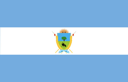 La Pampa Flag. Argentina Provinces. vector illustration.のイラスト素材