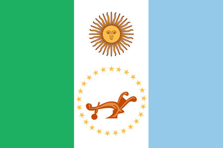 Chaco Flag. Argentina Provinces vector illustration.のイラスト素材