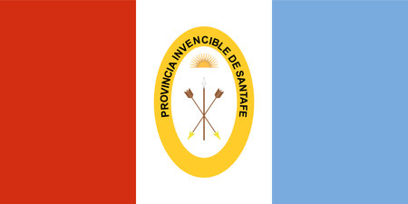 Santa Fe Flag. Argentina Provinces. vector illustration.のイラスト素材
