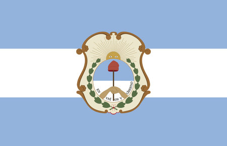 San Juan Flag. Argentina Provinces. vector illustration.のイラスト素材