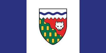 Northwest Territories flag, province of Canada. vector illustration.のイラスト素材