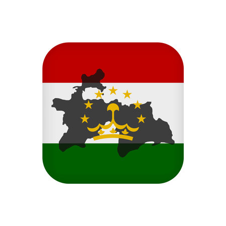 Tajikistan flag, official colors. vector illustration.のイラスト素材
