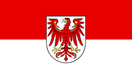 Brandenburg flag, state of Germany. vector illustration.のイラスト素材