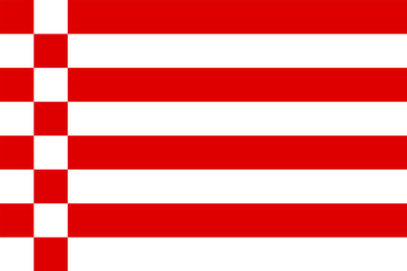 Bremen state flag, state of Germany. vector illustration.のイラスト素材