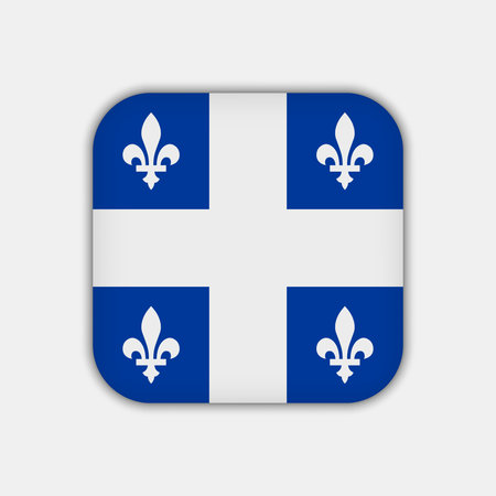 Quebec flag, province of Canada. vector illustration.のイラスト素材