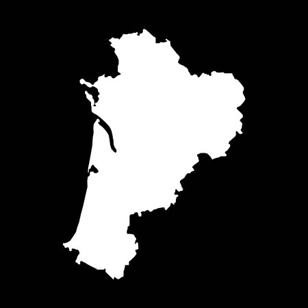 Nouvelle-Aquitaine Map. Region of France. vector illustration.のイラスト素材