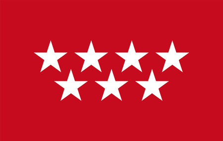 Madrid flag, provinces of Spain. vector illustration.のイラスト素材