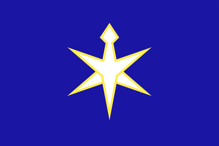 Chiba flag, Japan prefecture. vector illustrationのイラスト素材