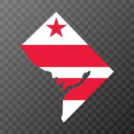 District of Columbia state flag. vector illustration.のイラスト素材