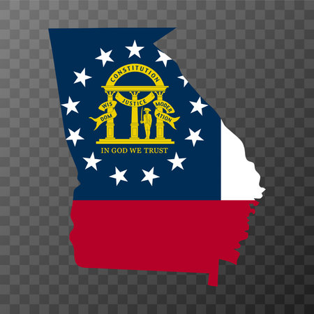 Georgia state flag. vector illustration.のイラスト素材