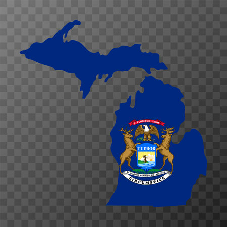Michigan state flag. vector illustration.のイラスト素材