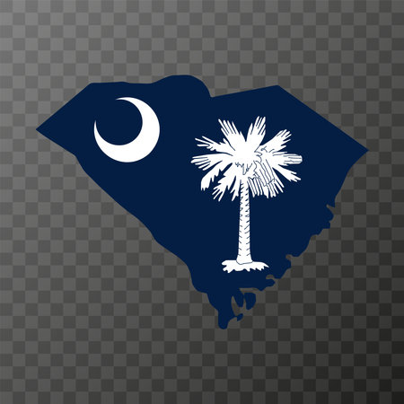 South Carolina state flag. vector illustration.のイラスト素材