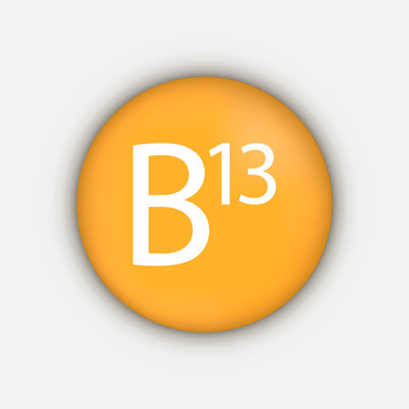 Vitamin B 13 symbol. vector illustration.のイラスト素材