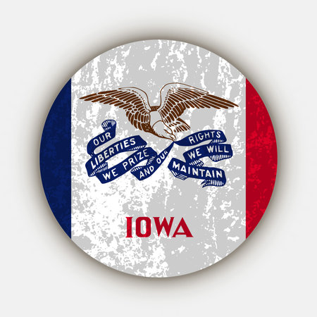 Iowa state flag. vector illustration.のイラスト素材
