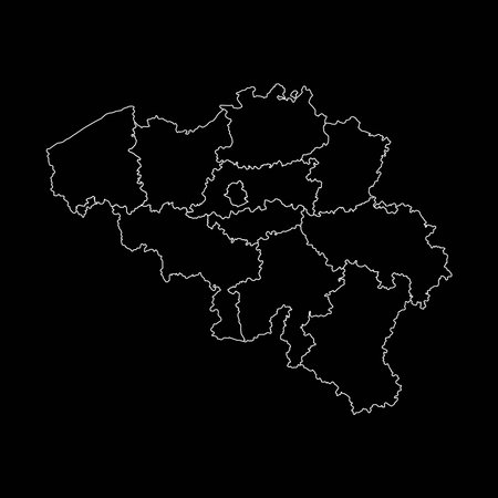 Belgium map with provinces. vector illustration.のイラスト素材