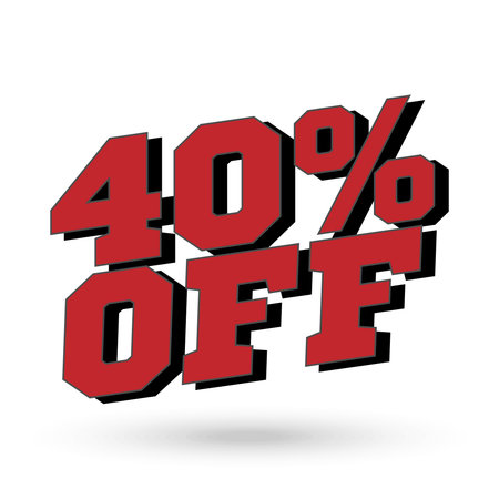Sale 40 percent off banner. vector illustration.のイラスト素材