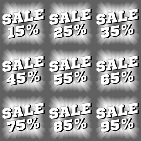 Sale off set. vector illustration.のイラスト素材