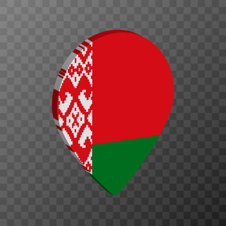 Map pointer with Belarus flag. vector illustration.のイラスト素材