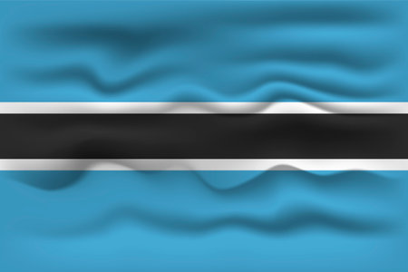 Waving flag of the country Botswana. vector illustration.のイラスト素材
