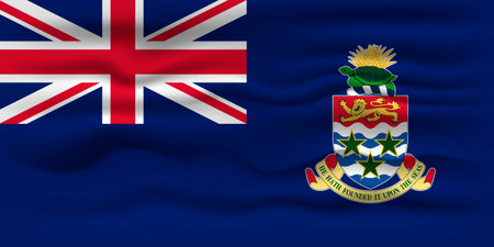 Waving flag of the country Cayman Islands. vector illustration.