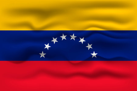 Waving flag of the country Venezuela. vector illustration.のイラスト素材