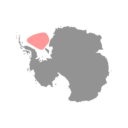 Weddell Sea on the world map. vector illustration.のイラスト素材