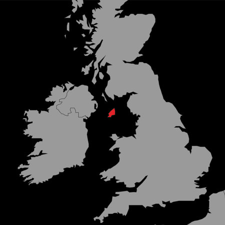 Pin map with Isle of Man flag on world map. vector illustration.のイラスト素材