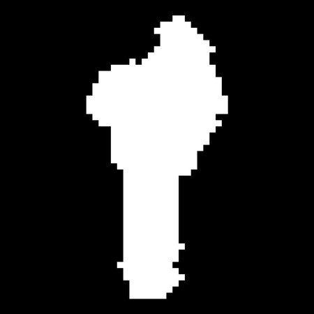 Pixel map of Benin. vector illustration.のイラスト素材